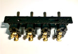 Under Dash Mount 4 Gang Off-On Toggle Switch and Bracket Assembly Black