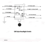 GM Style Universal Headlight Switch Black Bakelite Domed Knob Series