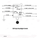 GM Style Universal Headlight Switch Black Bakelite Mercury Knob Series