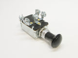 Off-On-On 3 Position Push-Pull Multi-Function Switch Black Bakelite Domed Knob Series