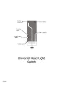 Universal Headlight Switch With Dimmer Black Bakelite Mercury Knob Series