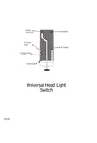 Universal Headlight Switch With Dimmer Black Bakelite Domed Knob Series